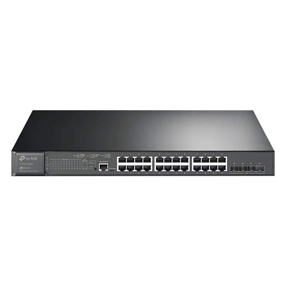 JetStream 24-Port Gigabit Ethernet PoE+ Managed Switch, Black (TL-SG3428XMP) | TP-LINK Hot