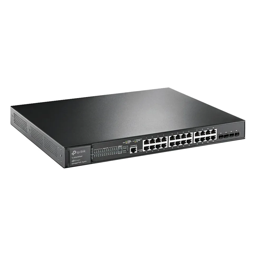 JetStream 24-Port Gigabit Ethernet PoE+ Managed Switch, Black (TL-SG3428XMP) | TP-LINK Hot