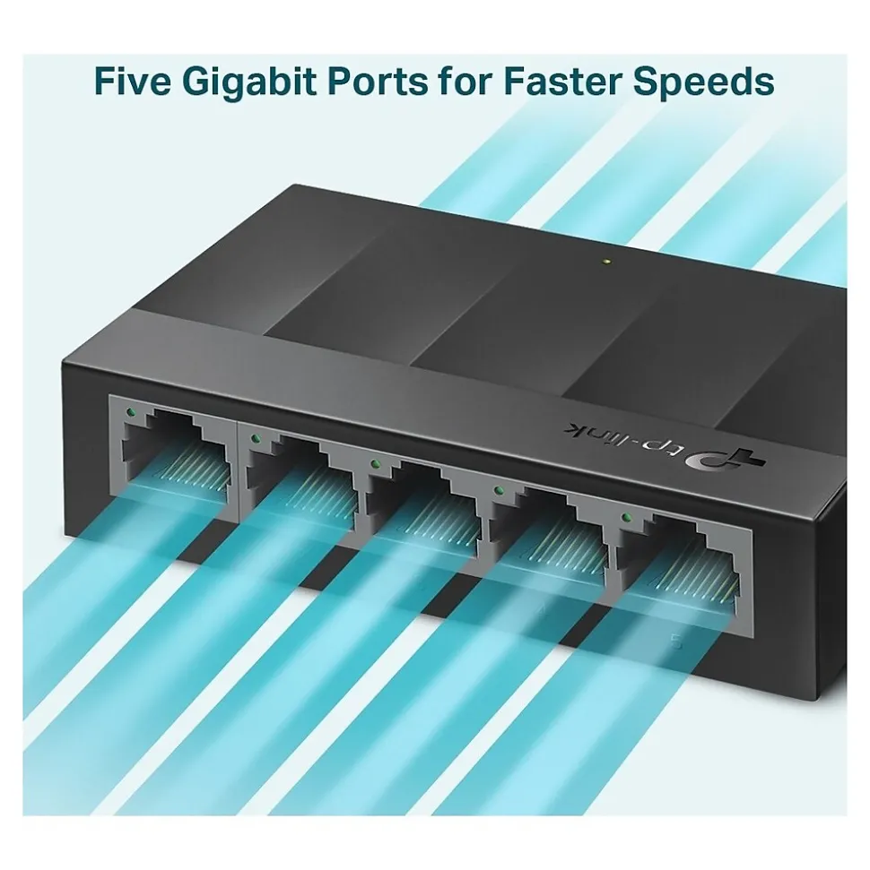 LS1005G Litewave 5 Port Layer 2 Gigabit Ethernet Switch Unmanaged, Black | TP-LINK Best