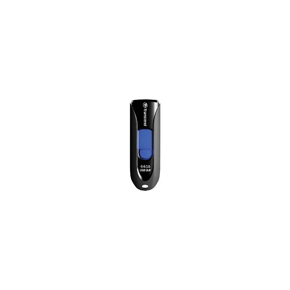 JetFlash 64GB USB 3.0 Type A Flash Drive, Blue/Black (TS64GJF790K) | Transcend New