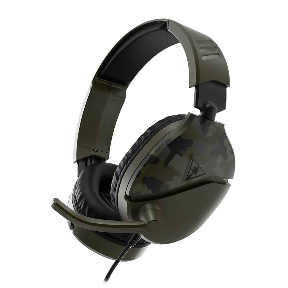 Recon 70 Gaming Headset for Xbox Series X | S, Xbox One, PS5, PS4, Switch, Mobile and PC, Green Camo (TBS-6455-02) | Turtle Beach Discount