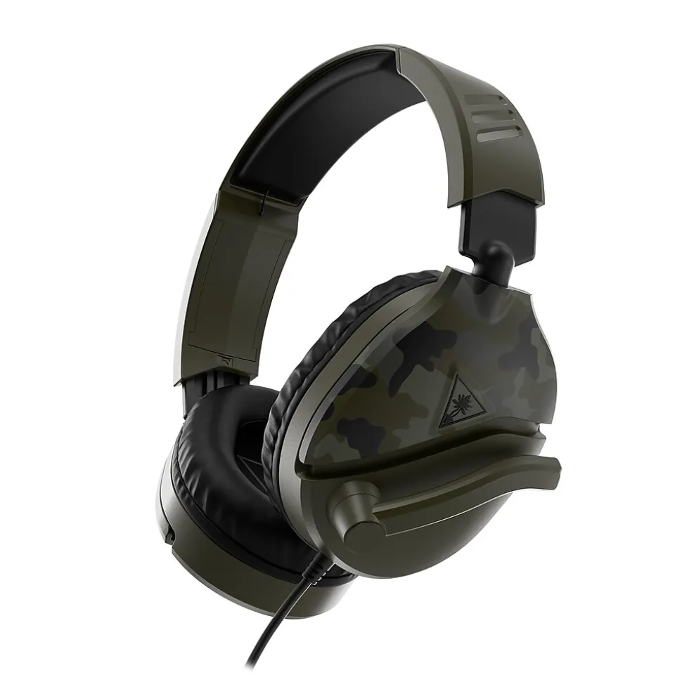 Recon 70 Gaming Headset for Xbox Series X | S, Xbox One, PS5, PS4, Switch, Mobile and PC, Green Camo (TBS-6455-02) | Turtle Beach Discount