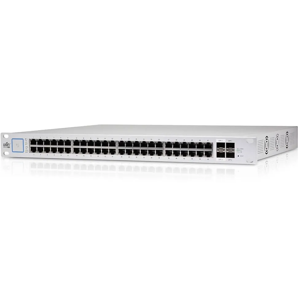 Networks UniFi 48 Port Layer 2 Gigabit PoE Ethernet Switch Managed, Silver (US-48-500W) | Ubiquiti Best