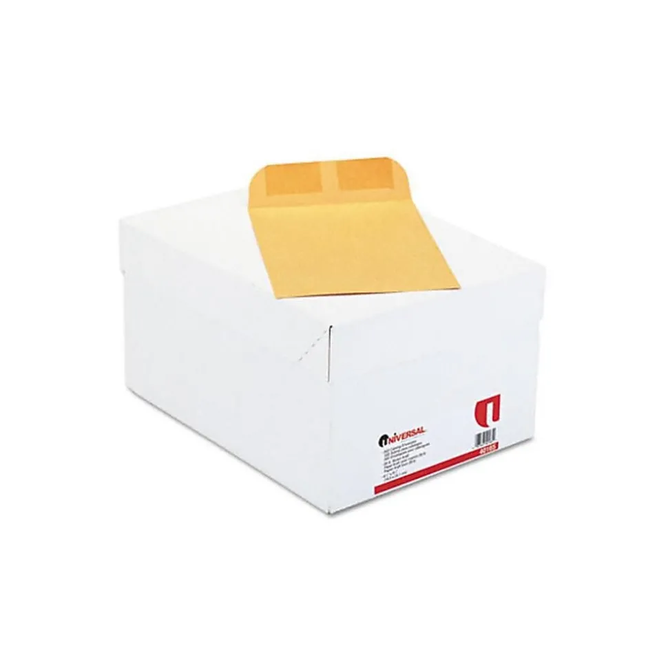 Gummed Kraft Catalog Envelope, 6 1/2" x 9 1/2", Light Brown, 500/Box (UNV40165) | Universal New
