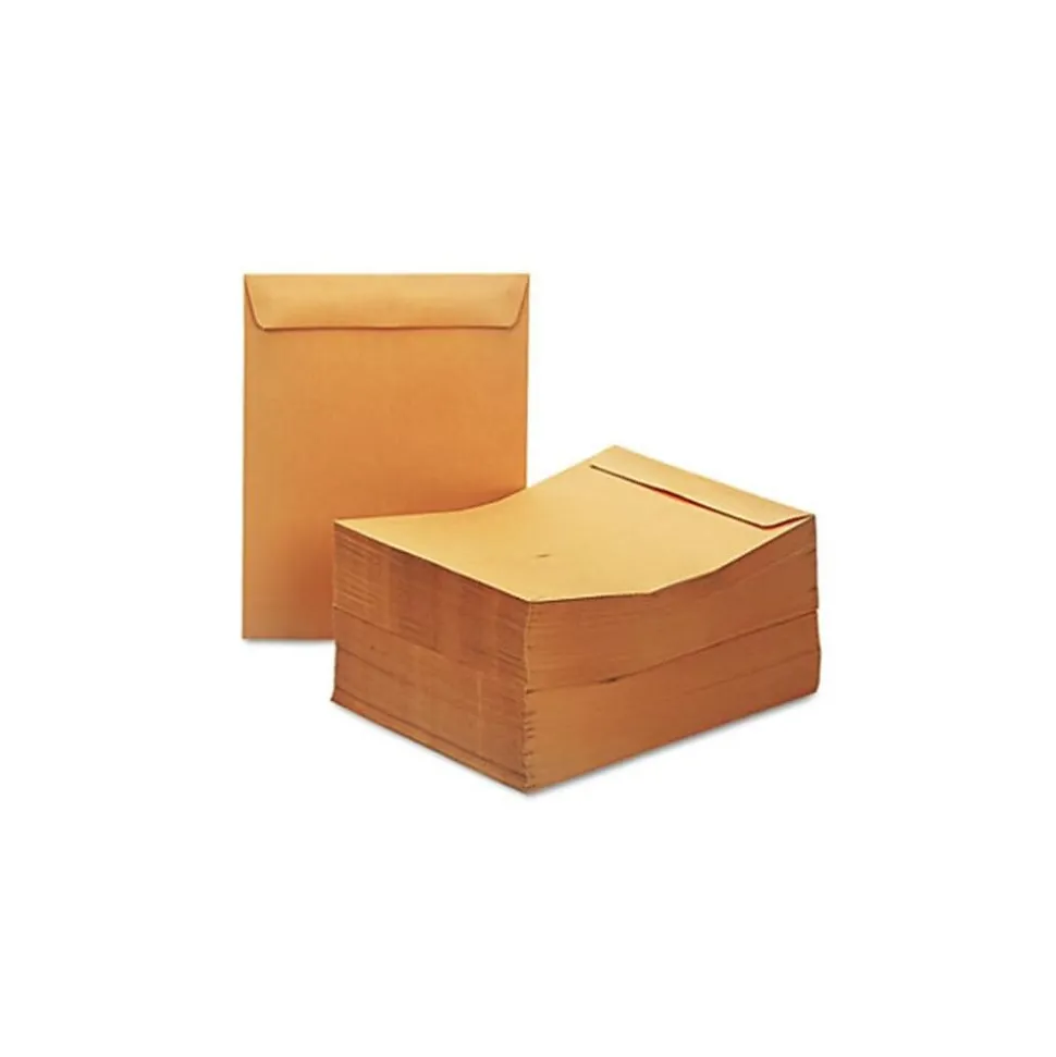 Gummed Kraft Catalog Envelope, 10" x 13", Light Brown, 250/Box (UNV44105) | Universal Cheap