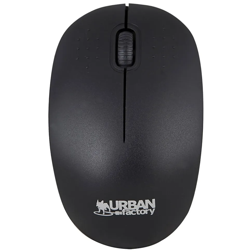 FREE Wireless Ambidextrous Optical USB Mouse, Black (WMB01UF) | Urban Factory Clearance
