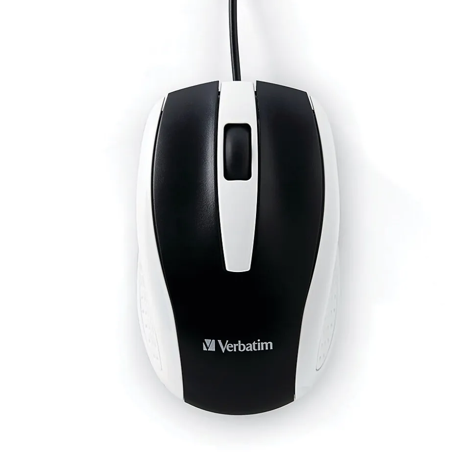Corded Notebook Optical 99740 Wireless Laser Mouse, White | Verbatim Online