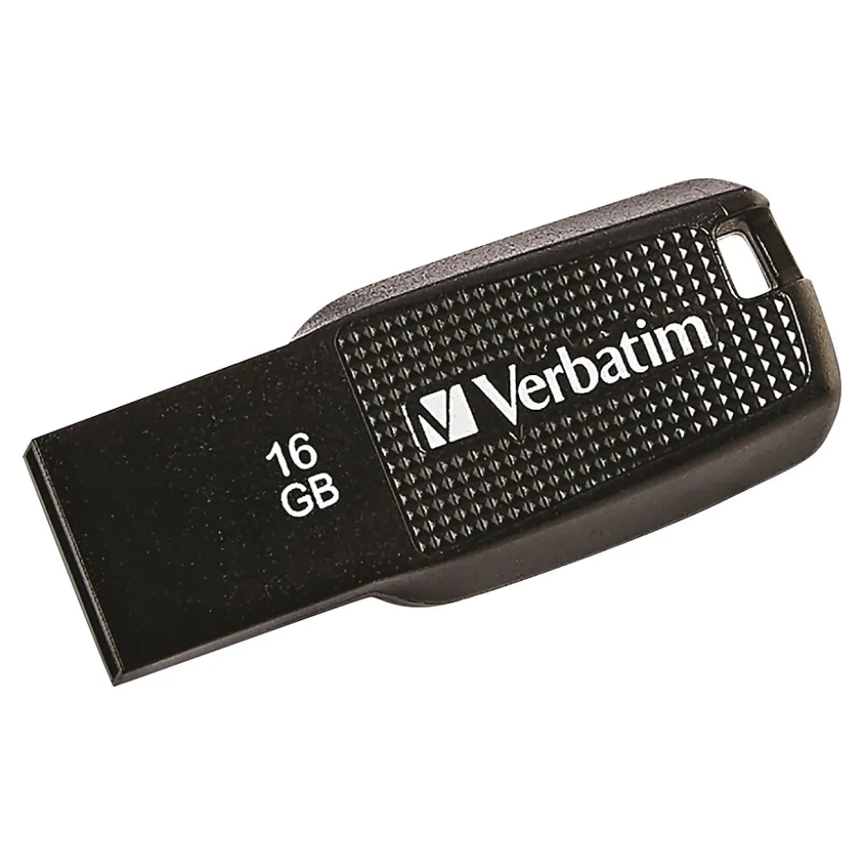 Ergo 16GB USB 2.0 Flash Drive, Black (70875) | Verbatim Cheap