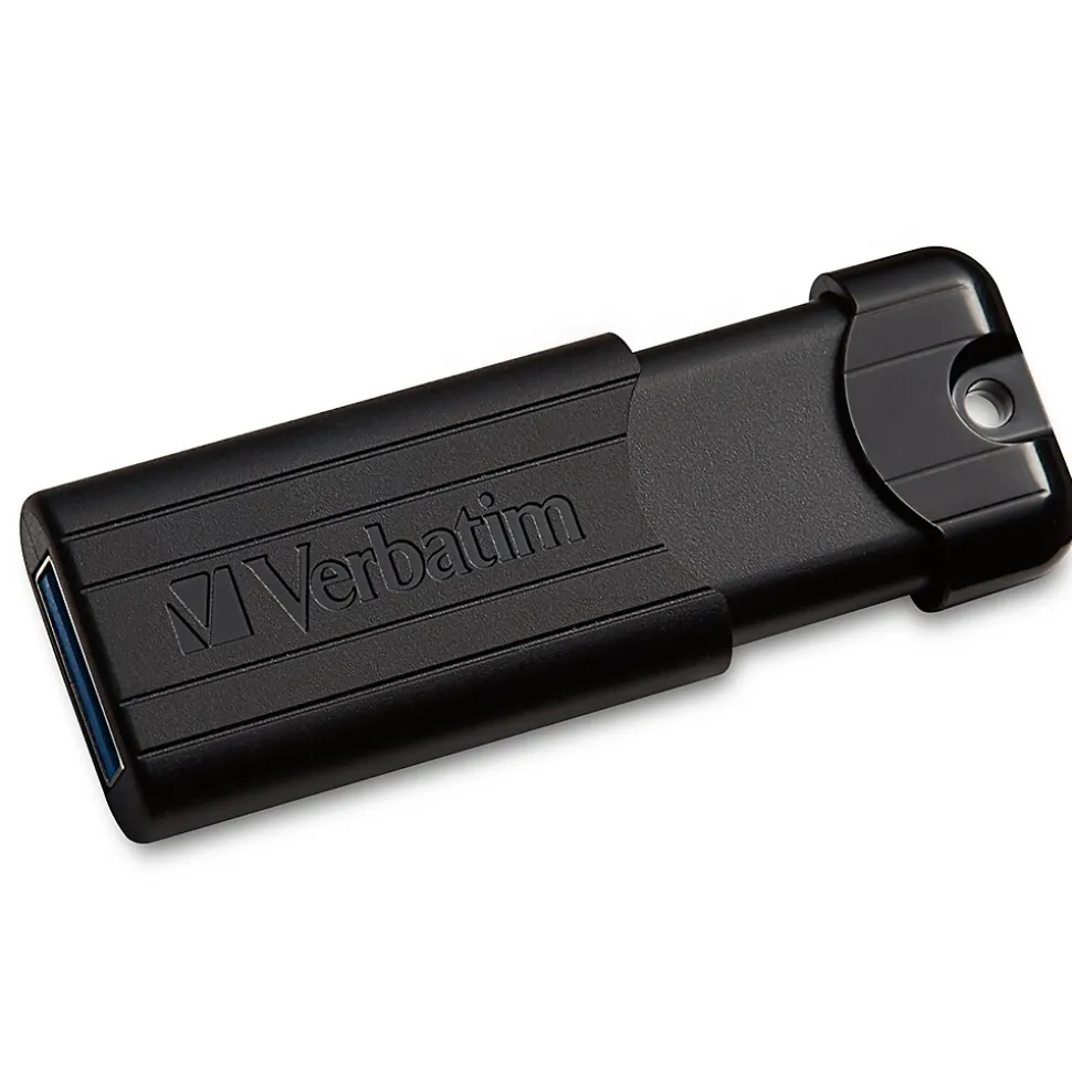 PinStripe 32GB USB 3.2 Type A Flash Drive, Black (49317) | Verbatim Shop