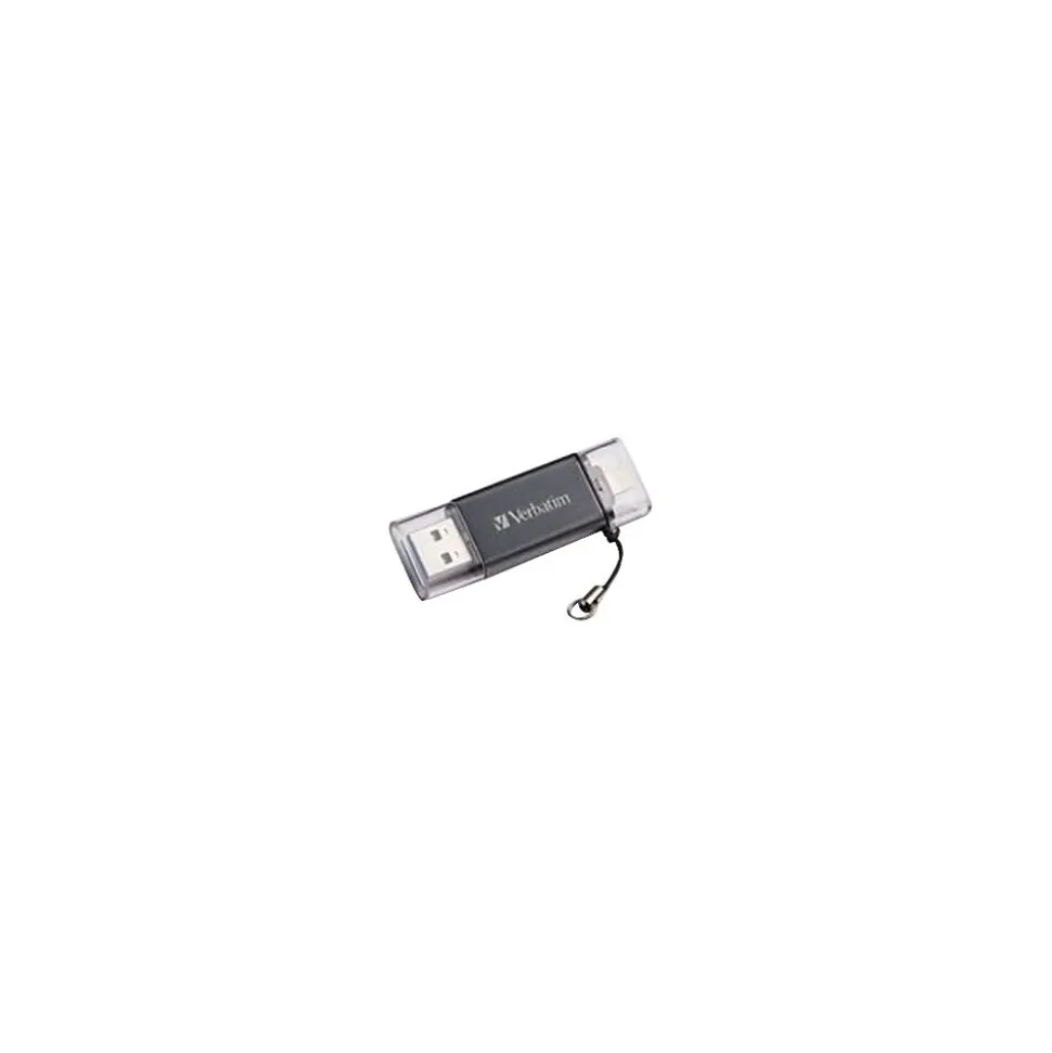 Store 'n' Go Dual 64GB USB 3.0 Lightning Flash Drive, Graphite (49301) | Verbatim Discount