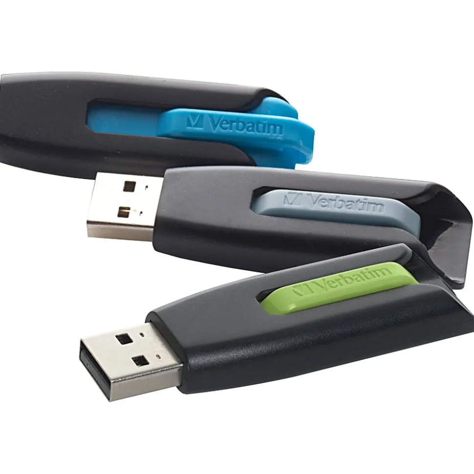 Store 'n' Go V3 16GB USB 3.0 Type A Flash Drive, Multicolor (99126) | Verbatim Store