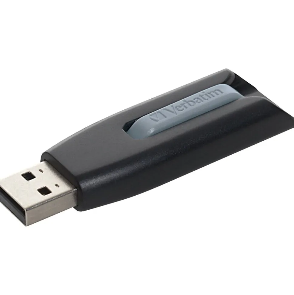 Superspeed 16GB USB 3.0 Type A Flash Drive, Black and Gray (49172) | Verbatim Cheap