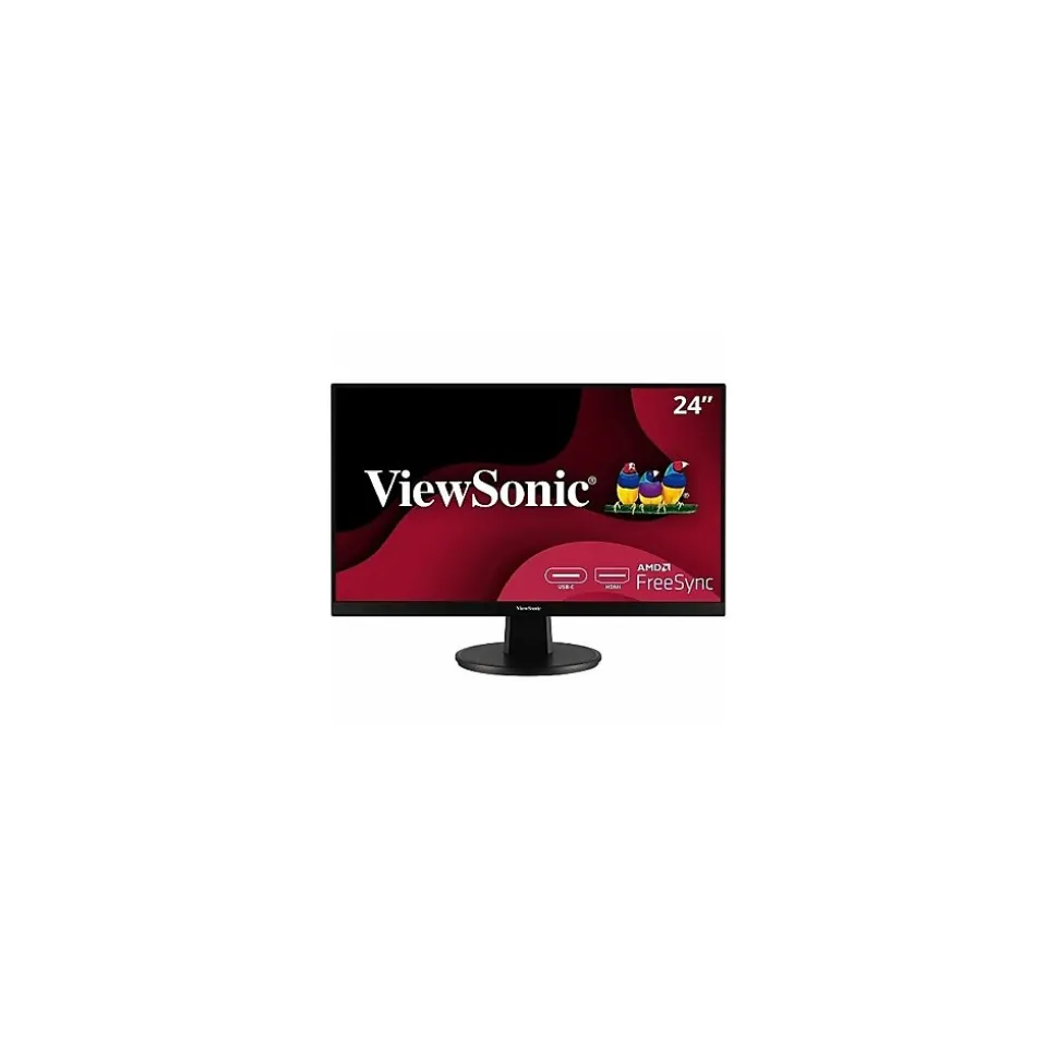 24" 100 Hz LED USB-C Monitor, Black (VA2447-MHU) | ViewSonic Shop