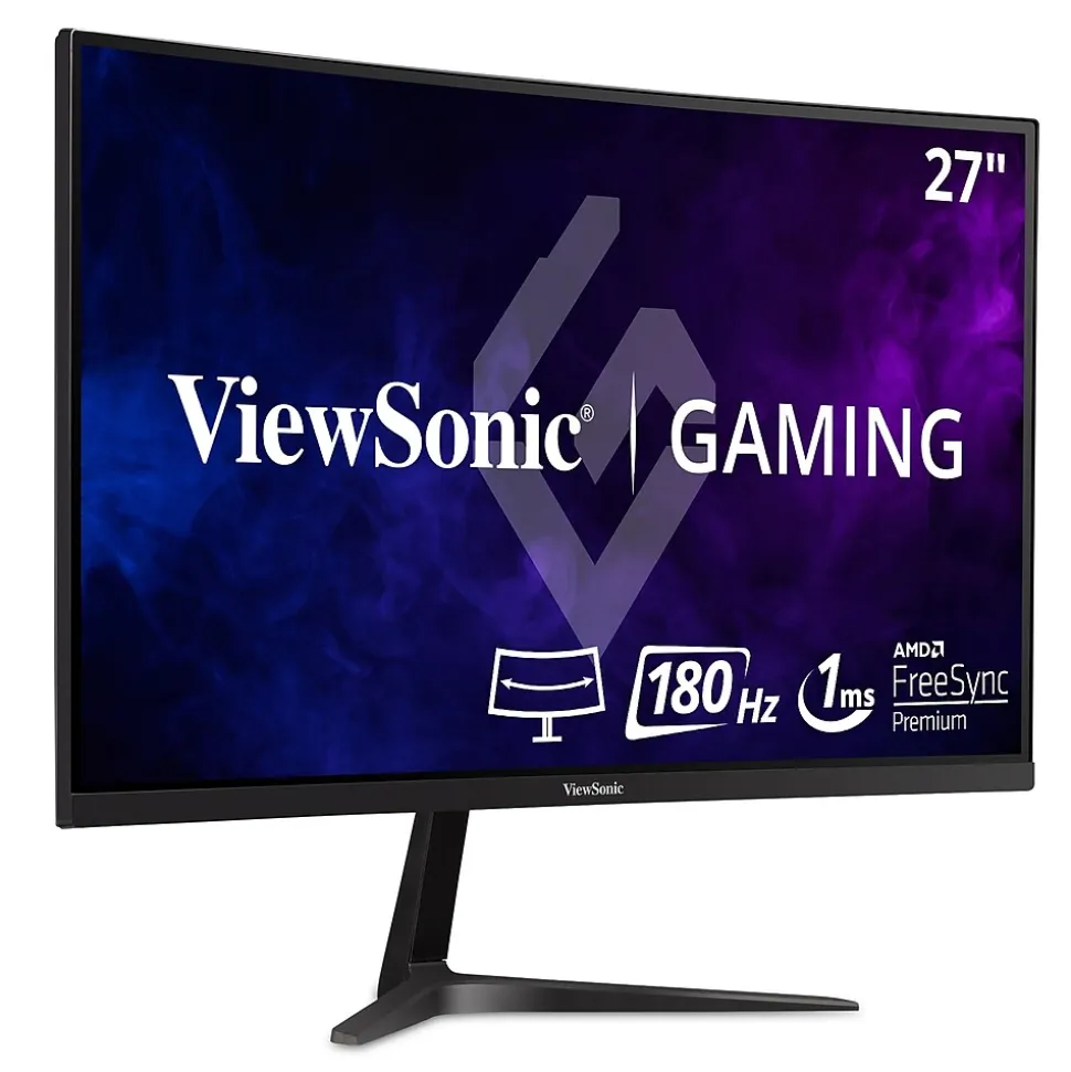 27" Curved 180Hz LED Gaming Monitor, Black (VX2718-PC-MHD) | ViewSonic Flash Sale