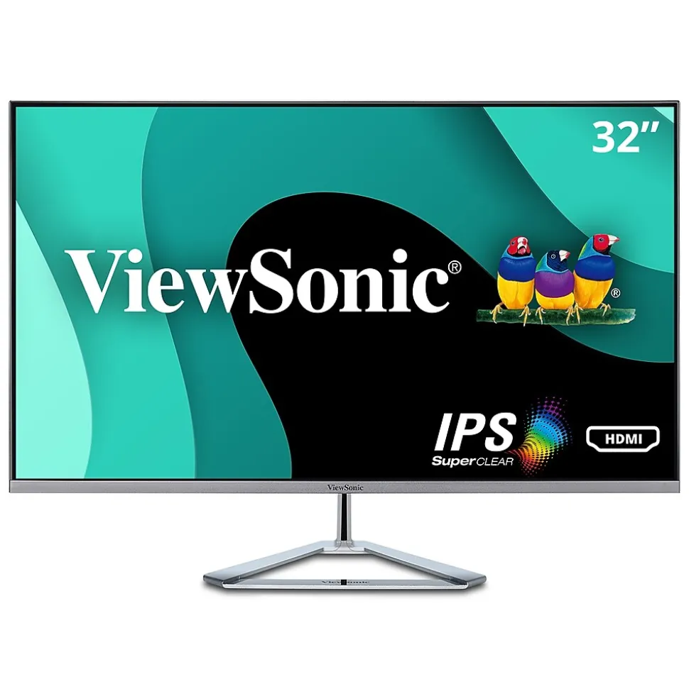 32" 75Hz LCD Monitor, Silver/Black (VX3276-MHD) | ViewSonic Store