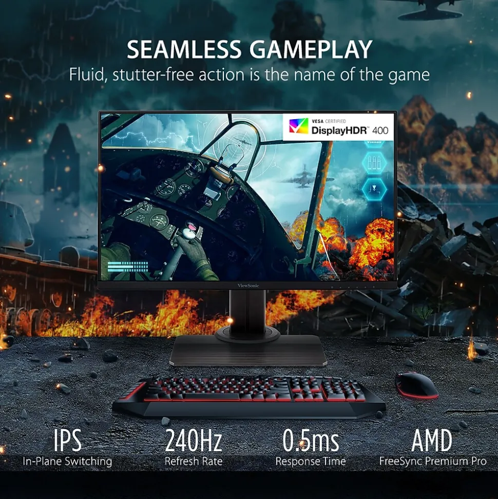 24" 240Hz LED Gaming Monitor, Black (XG2431) | ViewSonic Discount