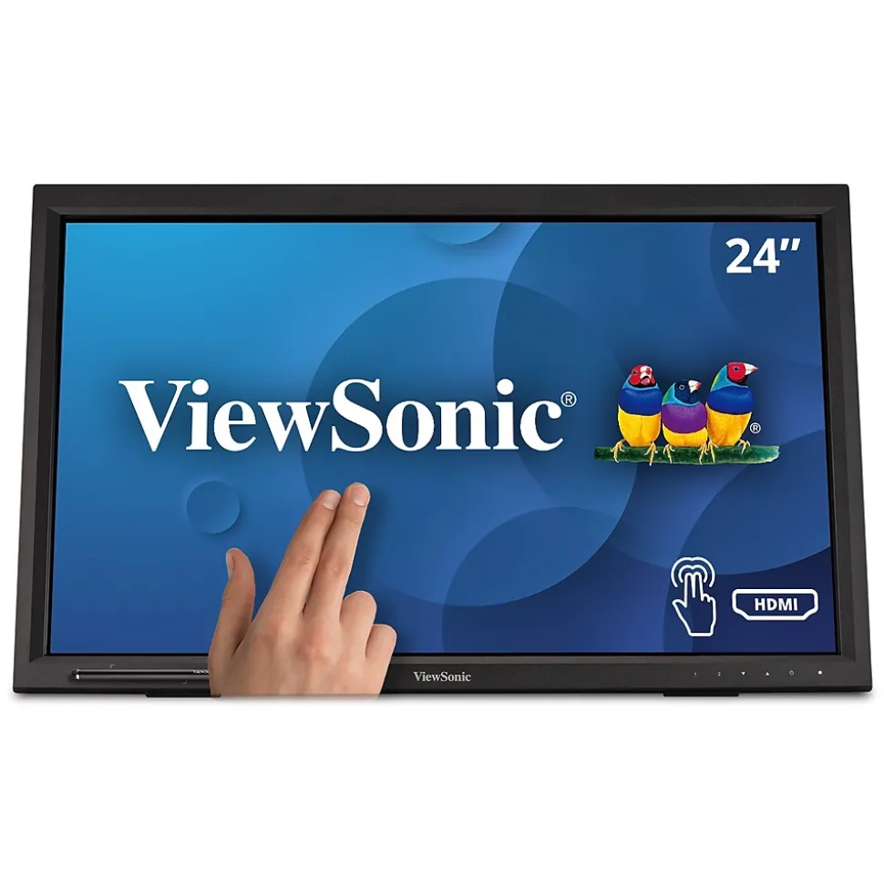 24" 75Hz LED Touch Monitor, Black (TD2423D) | ViewSonic Hot