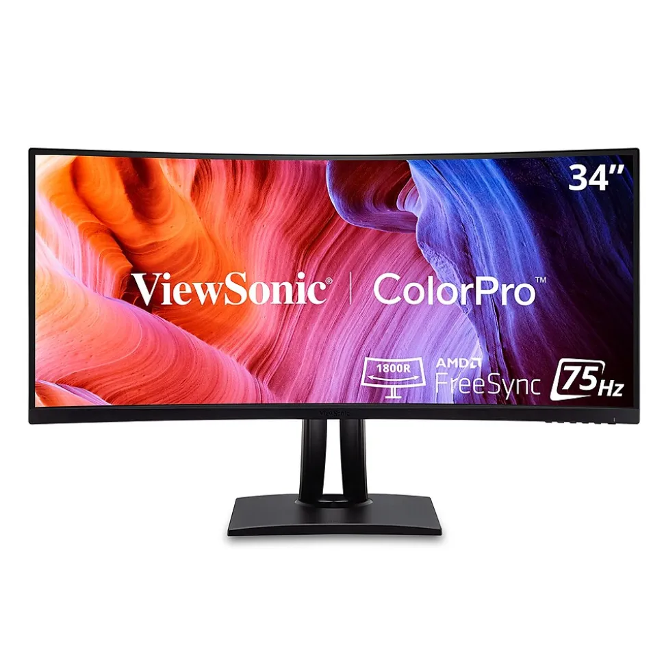 ColorPro 34" Curved 75Hz LED Monitor, Black (VP3456A) | ViewSonic Cheap