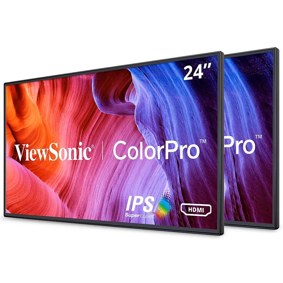 ColorPro Dual Pack Head-Only 24" 60Hz LCD Monitor, Black (VP2468_H2) | ViewSonic Store