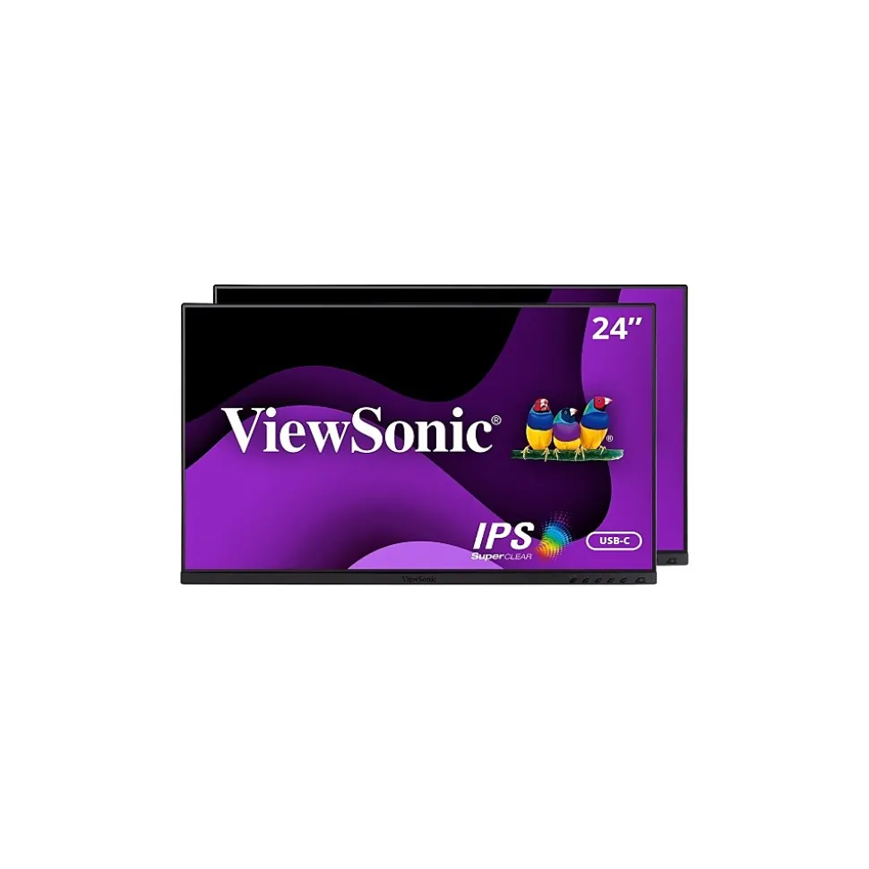 Dual Pack Head-Only 24" 60 Hz LED Monitor, Black (VG2455_56A_H2) | ViewSonic Best Sale