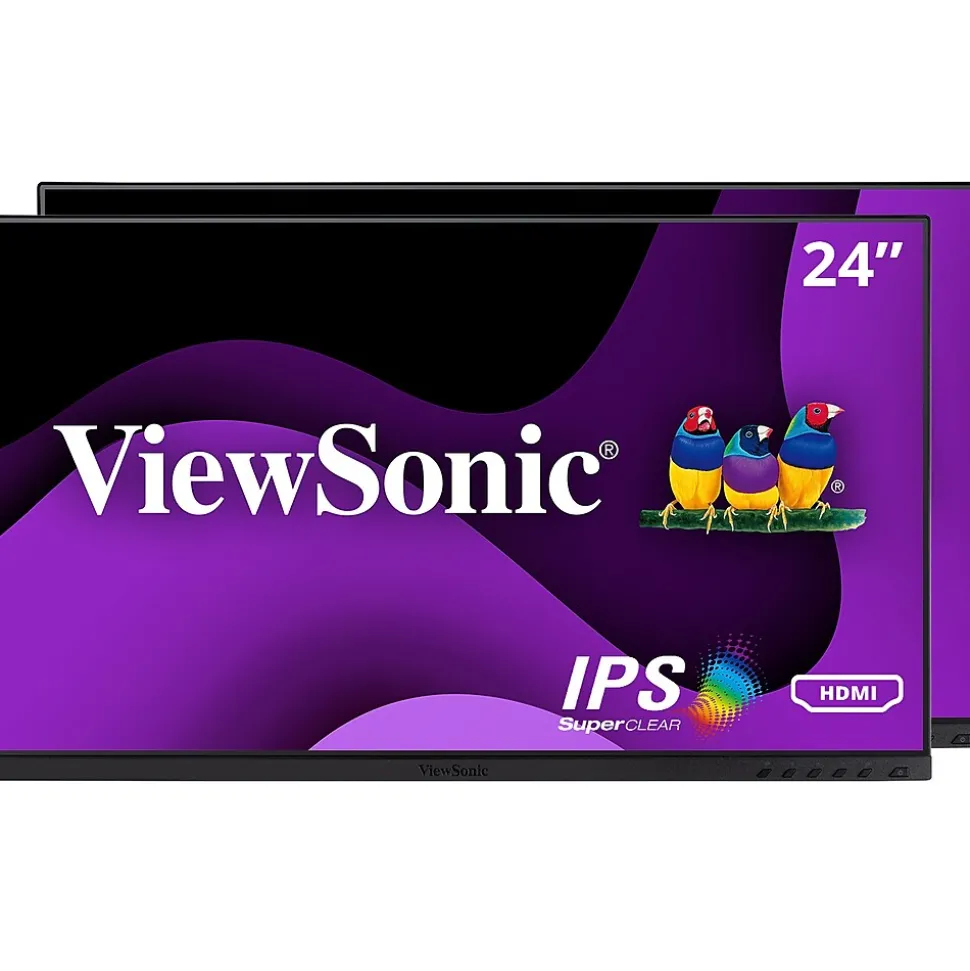 Dual Pack Head-Only 24" 60Hz LCD Monitor, Black (VG2448A-2_H2) | ViewSonic Best