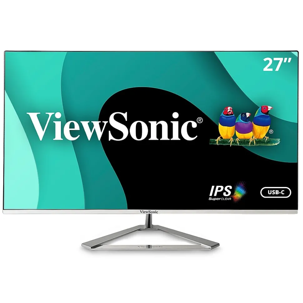 Thin-Bezel 27" 4K Ultra HD 60Hz LED Monitor, Silver (VX2776-4K-MHDU) | ViewSonic Outlet