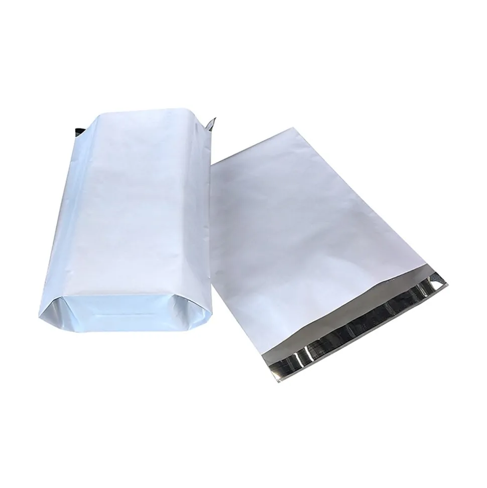 13"W x 16"L Expansion Self-Sealing Poly Mailer, White, 500/Carton (5216) | Laddawn Cheap