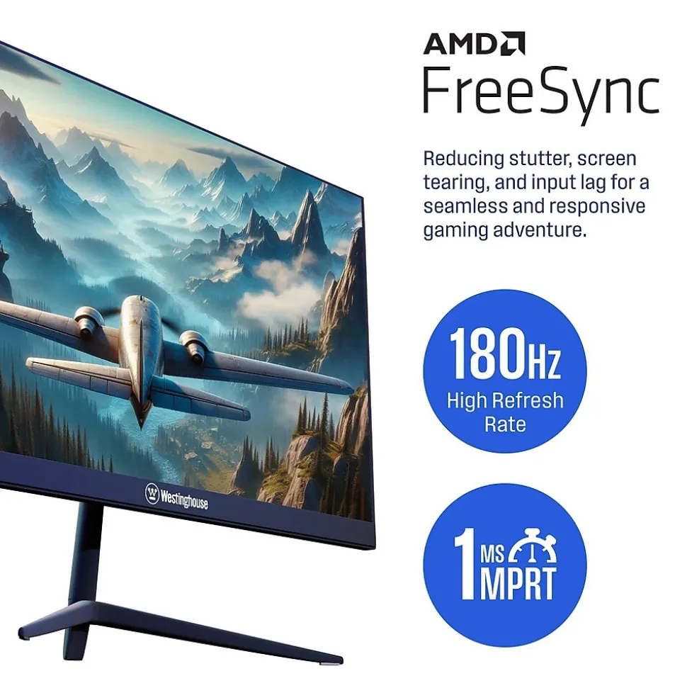 24" 180 Hz FHD Gaming Monitor, Black (WM24FA9420) | Westinghouse Fashion