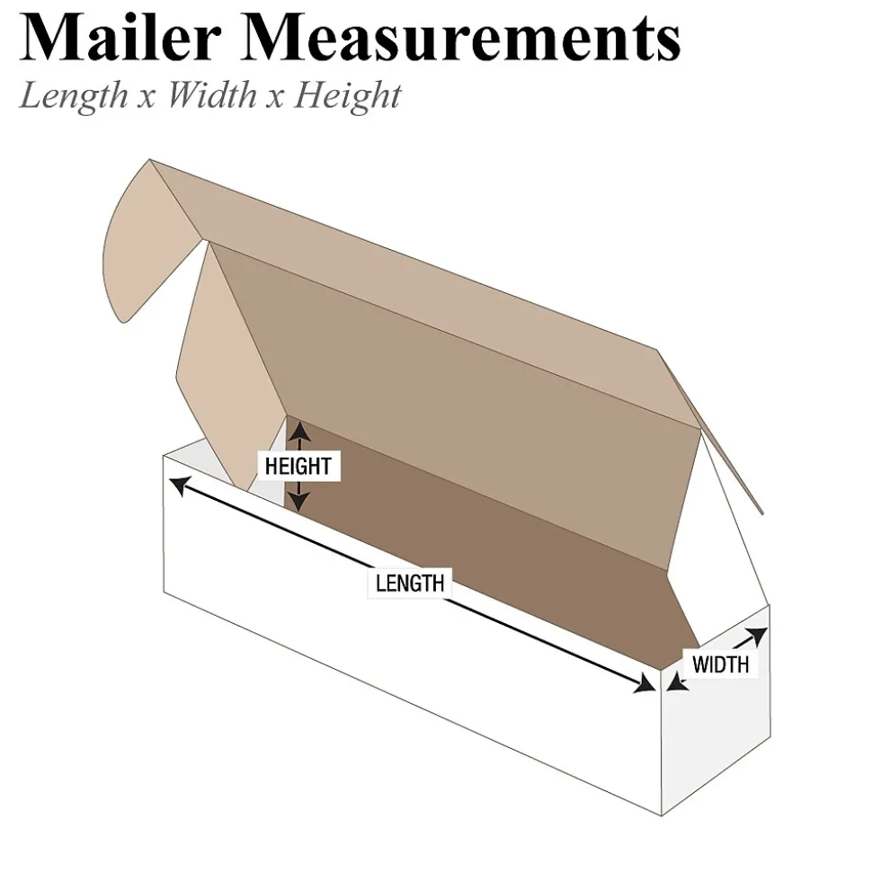 White Deluxe Literature Mailer, 14" x 3-3/4" x 2-3/4", 50/Bundle | Partners Brand Cheap