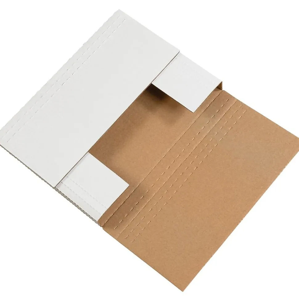 14 1/4" x 11 1/4" x 2" Easy-Fold Mailers, 50/Bundle (M14112BF) | Partners Brand Hot