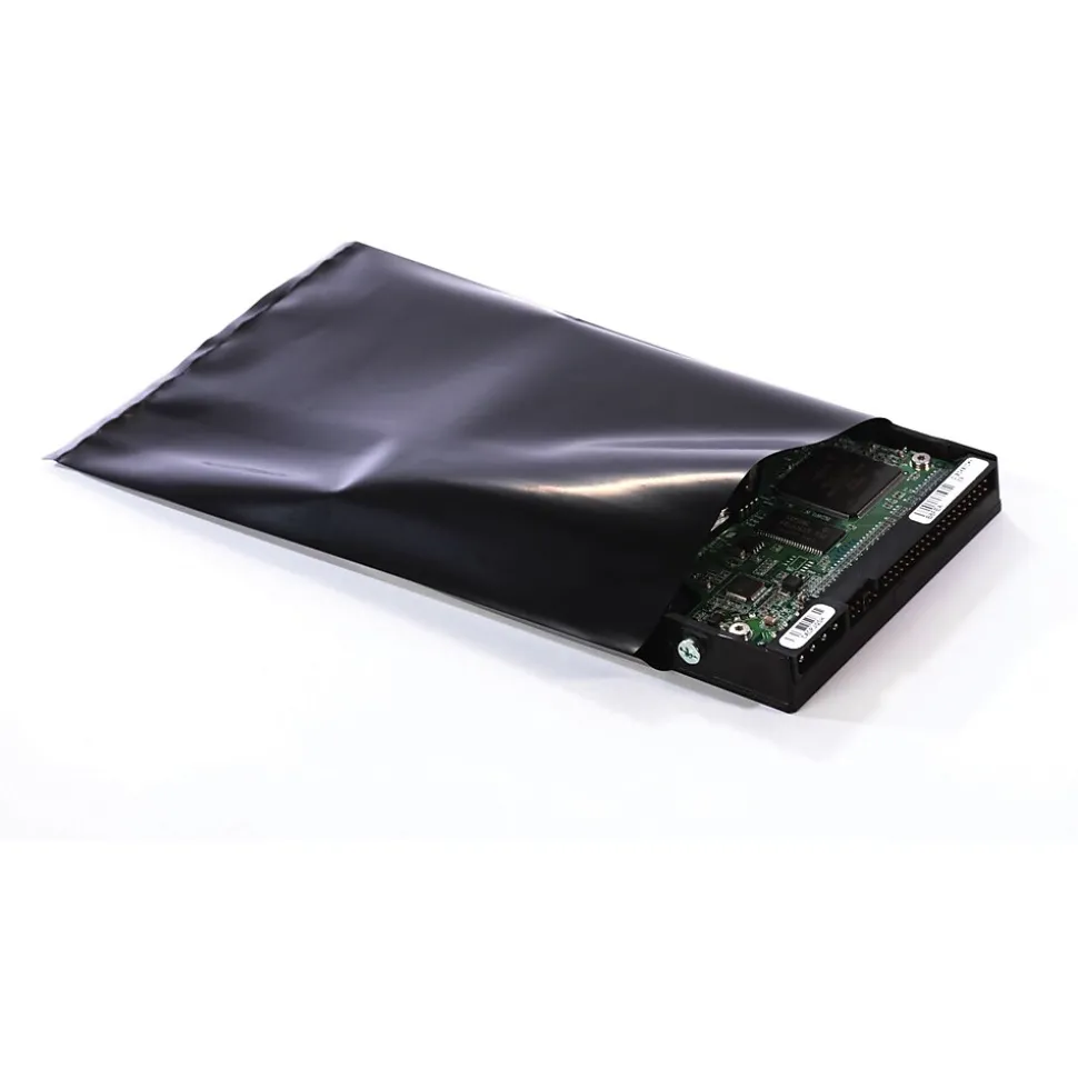 24" x 36" Conductive Layflat Poly Bags, 4 Mil, Black, 100/Carton (6590) | SI Products Hot