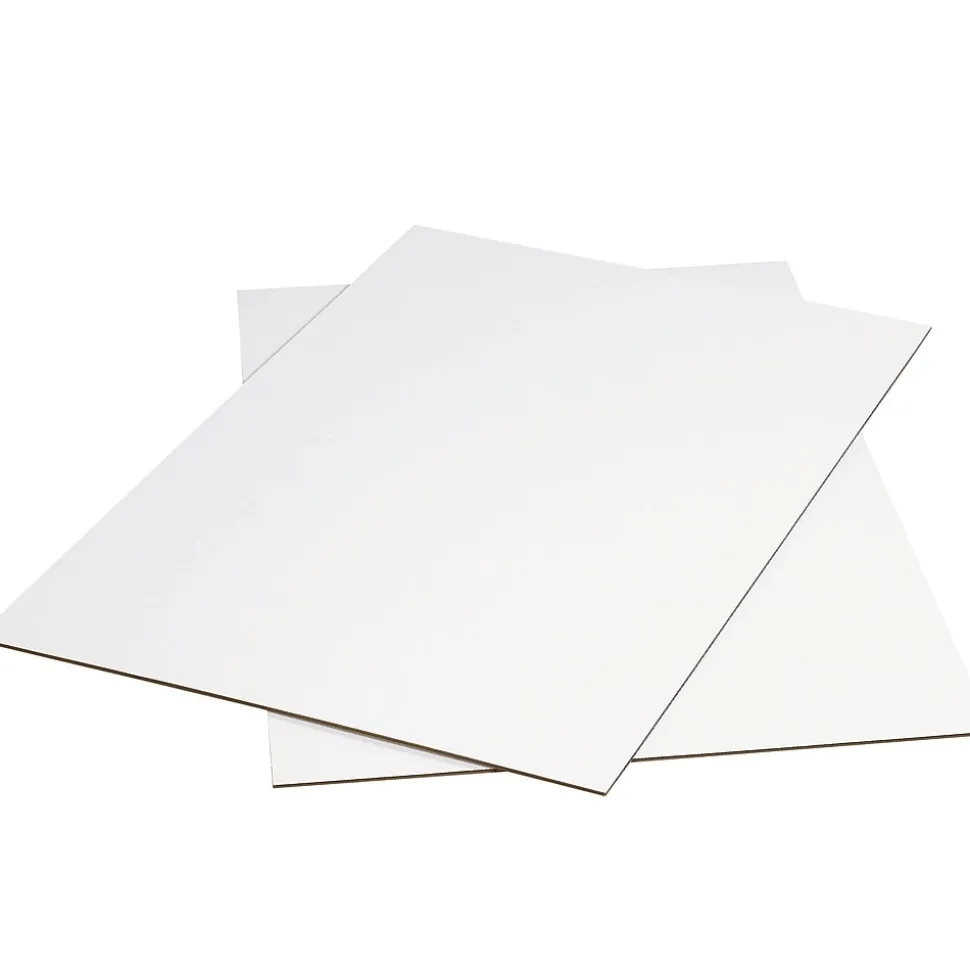 48" x 96" Corrugated Pad, Single Wall, White, 5/Bundle (SP4896W) | Partners Brand Store