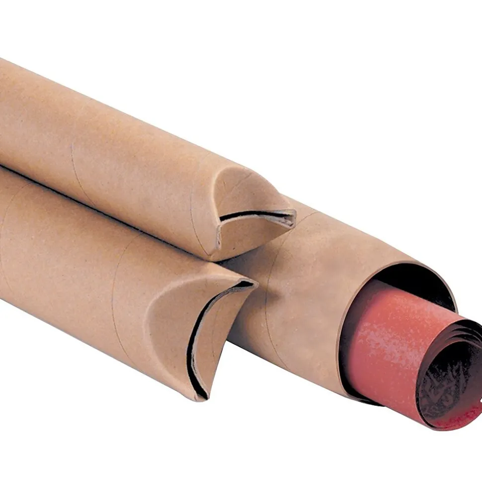 1-1/2" x 12" Crimped End Mailing Tubes, 70/Carton (S1512K) | Partners Brand Online