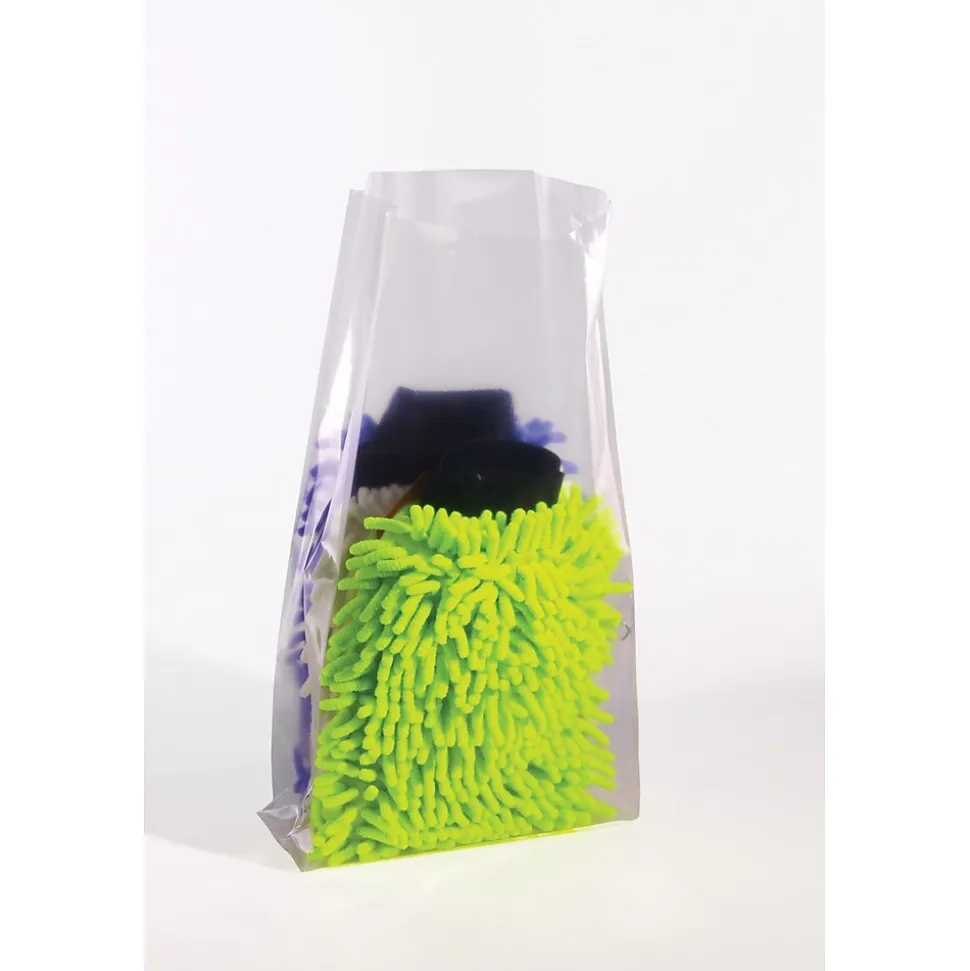 15" x 24" Gusseted Poly Bags, Bags on a Roll, 1.5 Mil, Clear, 500/Roll (1485R) | SI Products Sale