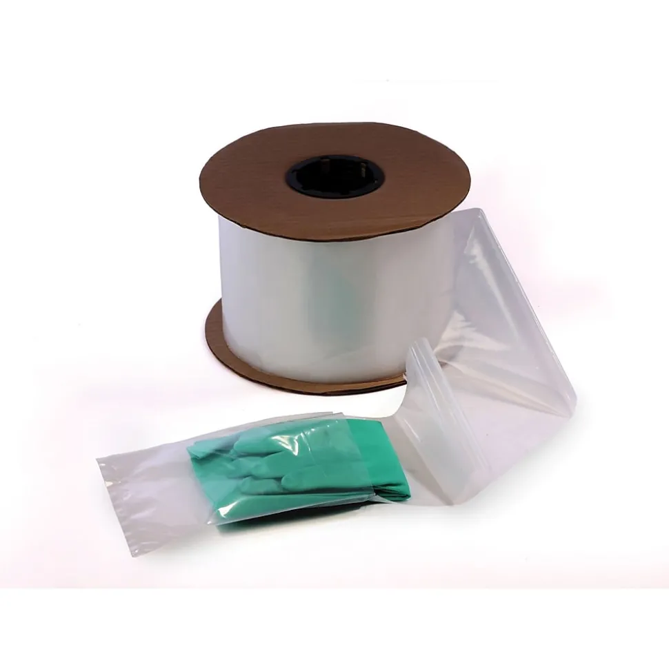 5" x 8" Layflat Poly Bags, Bags on a Roll, 2 Mil, Clear, 1250/Roll (2667) | SI Products Cheap