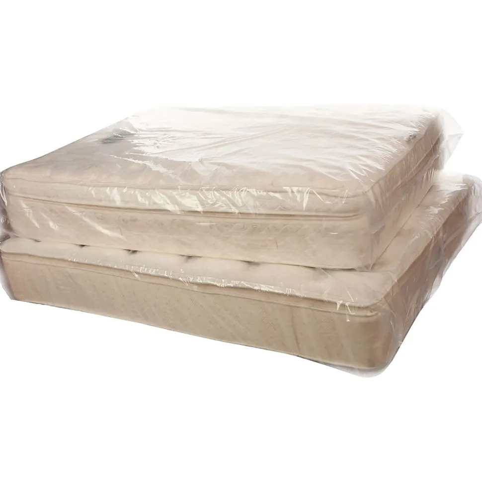 54" x 90" Layflat Poly Bags, Bags on a Roll, 3 Mil, Clear, 60/Roll (3244) | SI Products Fashion