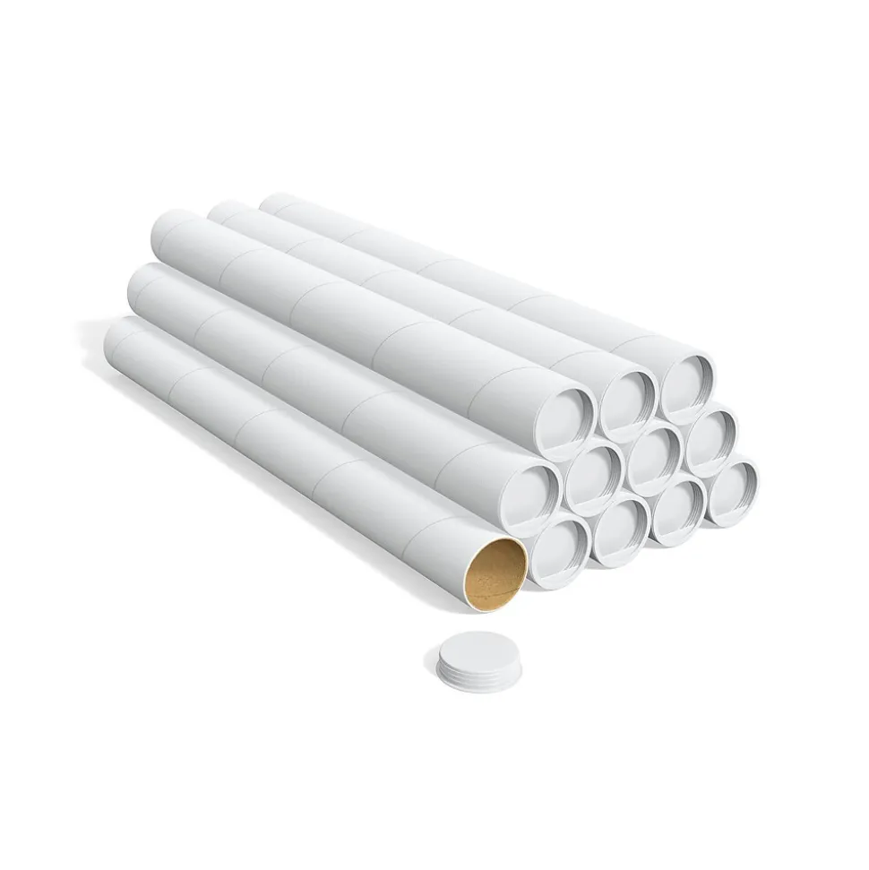 1.5" x 15" Mailing Tube, White, 12/Carton (ST55303) | Staples Best