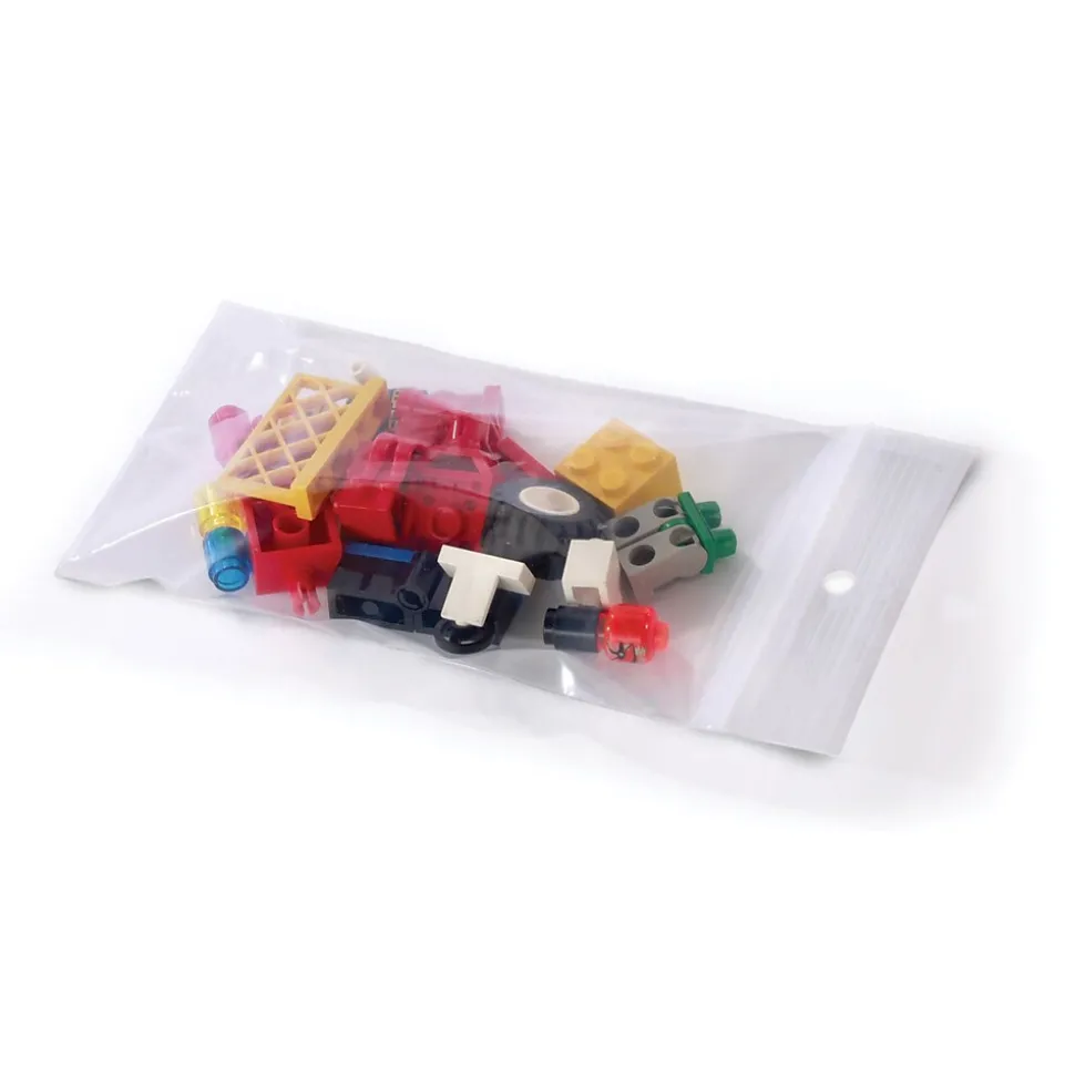 4" x 4" Reclosable Poly Bags, 2 Mil, Clear, 1000/Carton (4115A) | SI Products Clearance