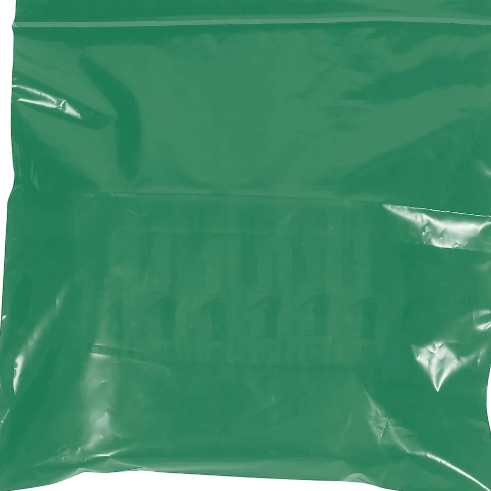 8" x 10" Reclosable Poly Bags, 2 Mil, Green, 1000/Carton (PB3635G) | Partners Brand Online