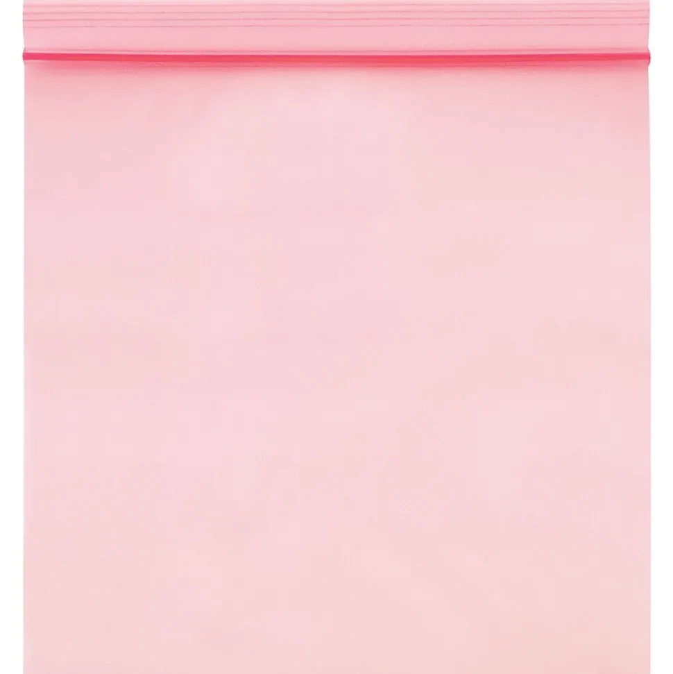 6" x 9" Reclosable Poly Bags, 4 Mil, Pink, 1000/Carton (PBAS2145) | Partners Brand Hot