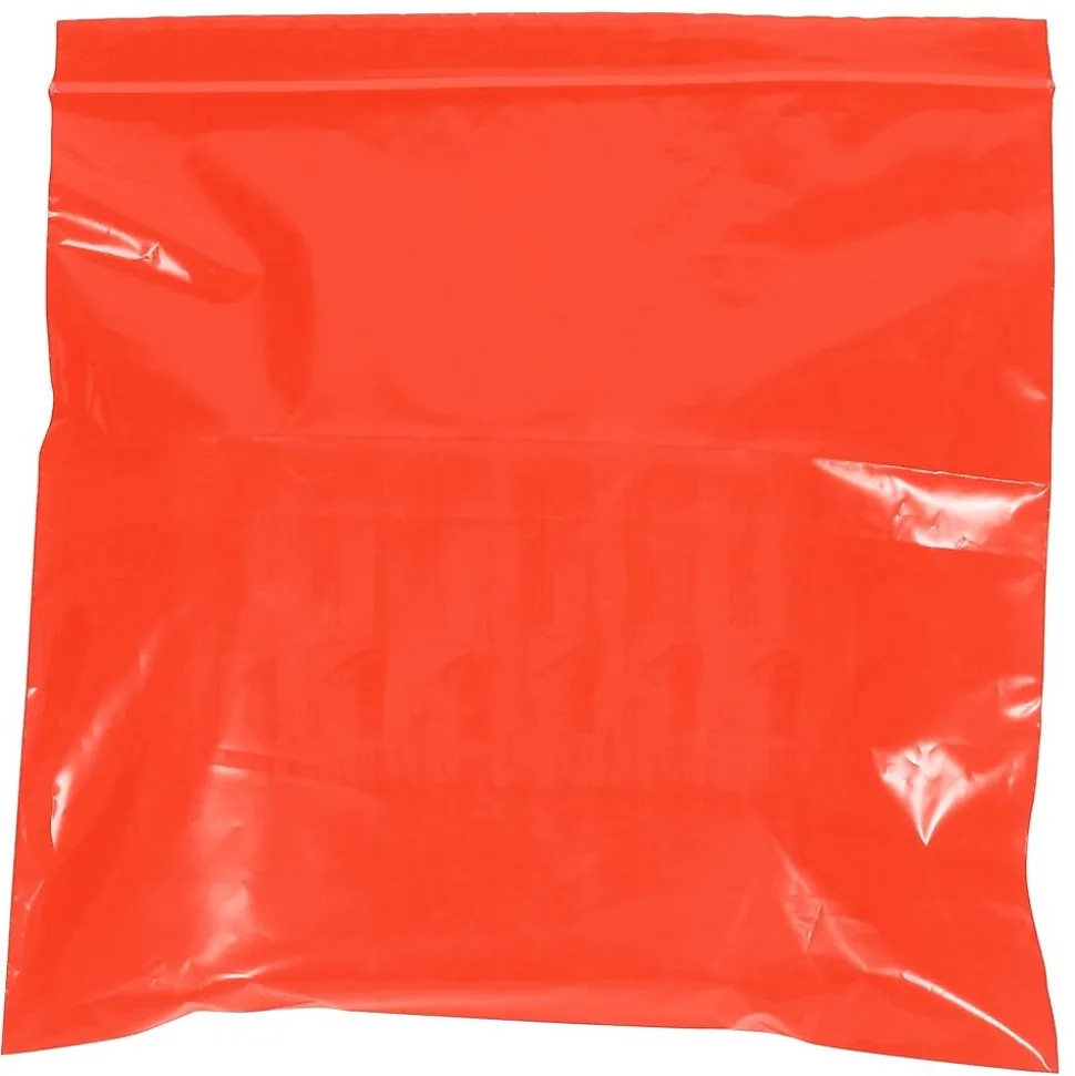 10" x 12" Reclosable Poly Bags, 2 Mil, Red, 1000/Carton (PB3655R) | Unbranded Outlet