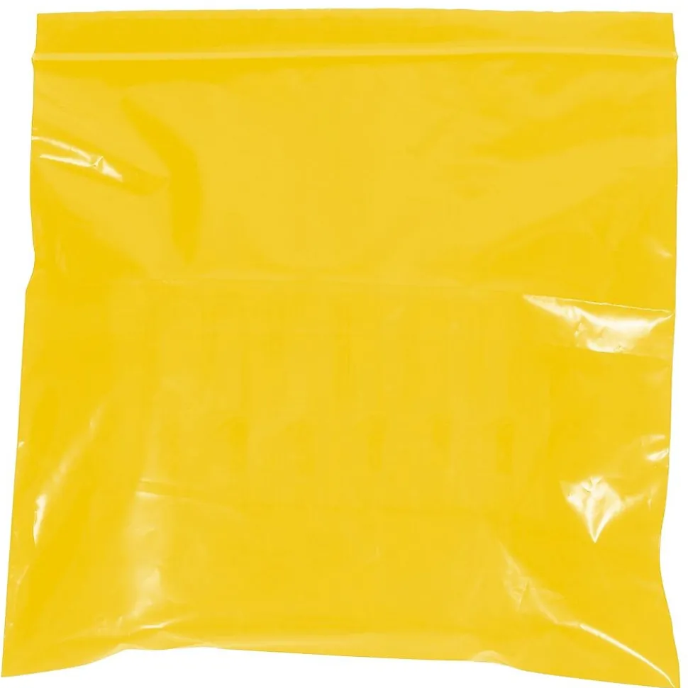 6" x 9" Reclosable Poly Bags, 2 Mil, Yellow, 1000/Carton (PB3615Y) | Unbranded Best