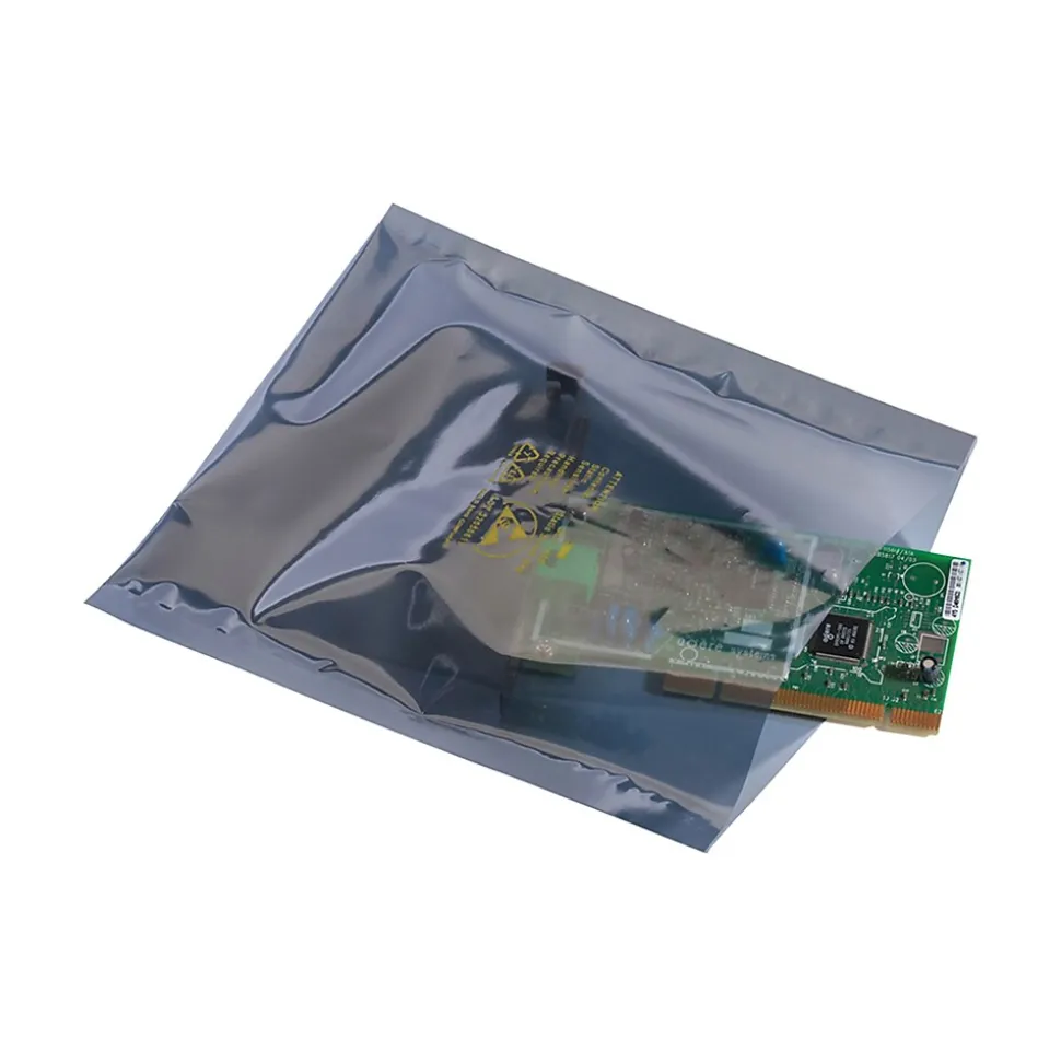 10" x 18" Static Shielding Layflat Poly Bags, 3 Mil, Clear, 100/Carton (4126) | Laddawn Online