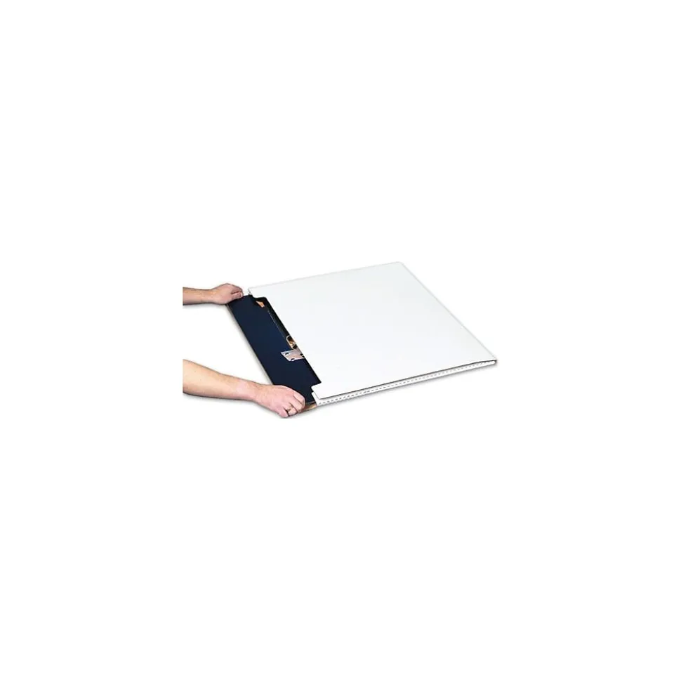 36" x 24" x 1/4" - White Jumbo Fold-Over Mailer, 20/Bundle | Unbranded Outlet