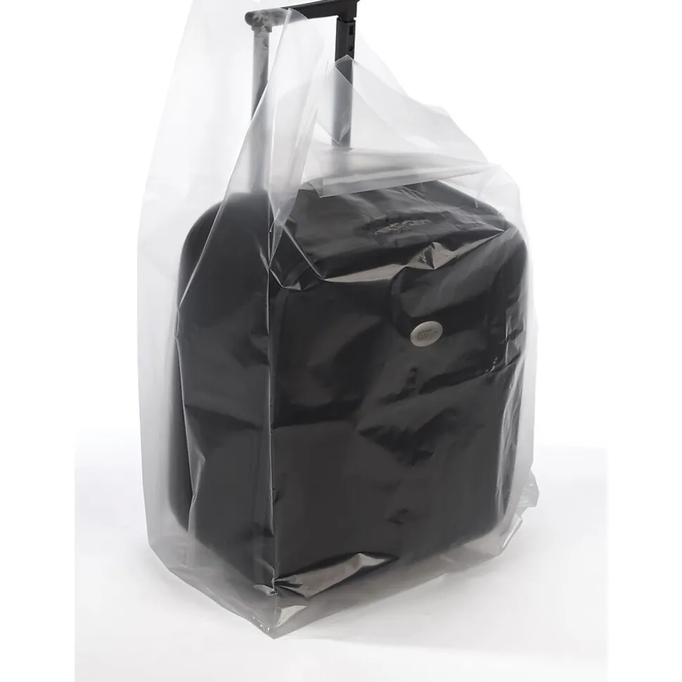 16" x 14" x 36" Gusseted Poly Bags, 3 Mil, Clear, 200/Carton (1755) | SI Products Fashion