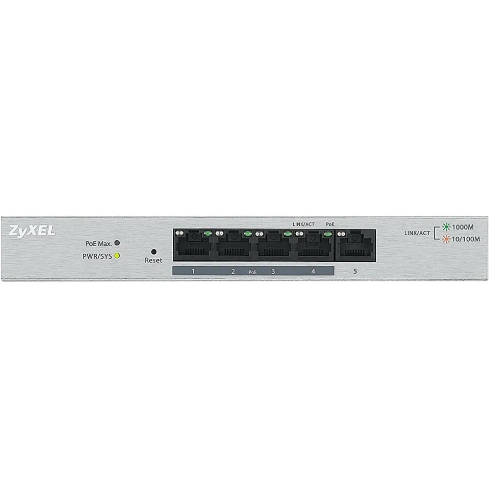 GS1200 8-Port Gigabit Ethernet Managed Switch, 10/100/1000 Mbps, Gray (GS12008HP) | ZyXEL Outlet